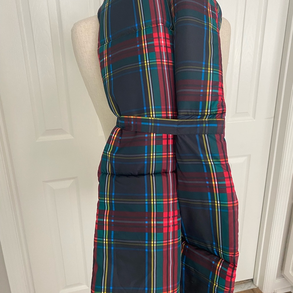 J.Crew Plaid Tartan Puffer Scarf - Picture 3 of 4